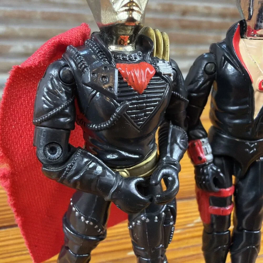 Vintage Hasbro G.I. Joe V1 Destro & 1988 V2 Destro (no Sword) Clean-Tight
